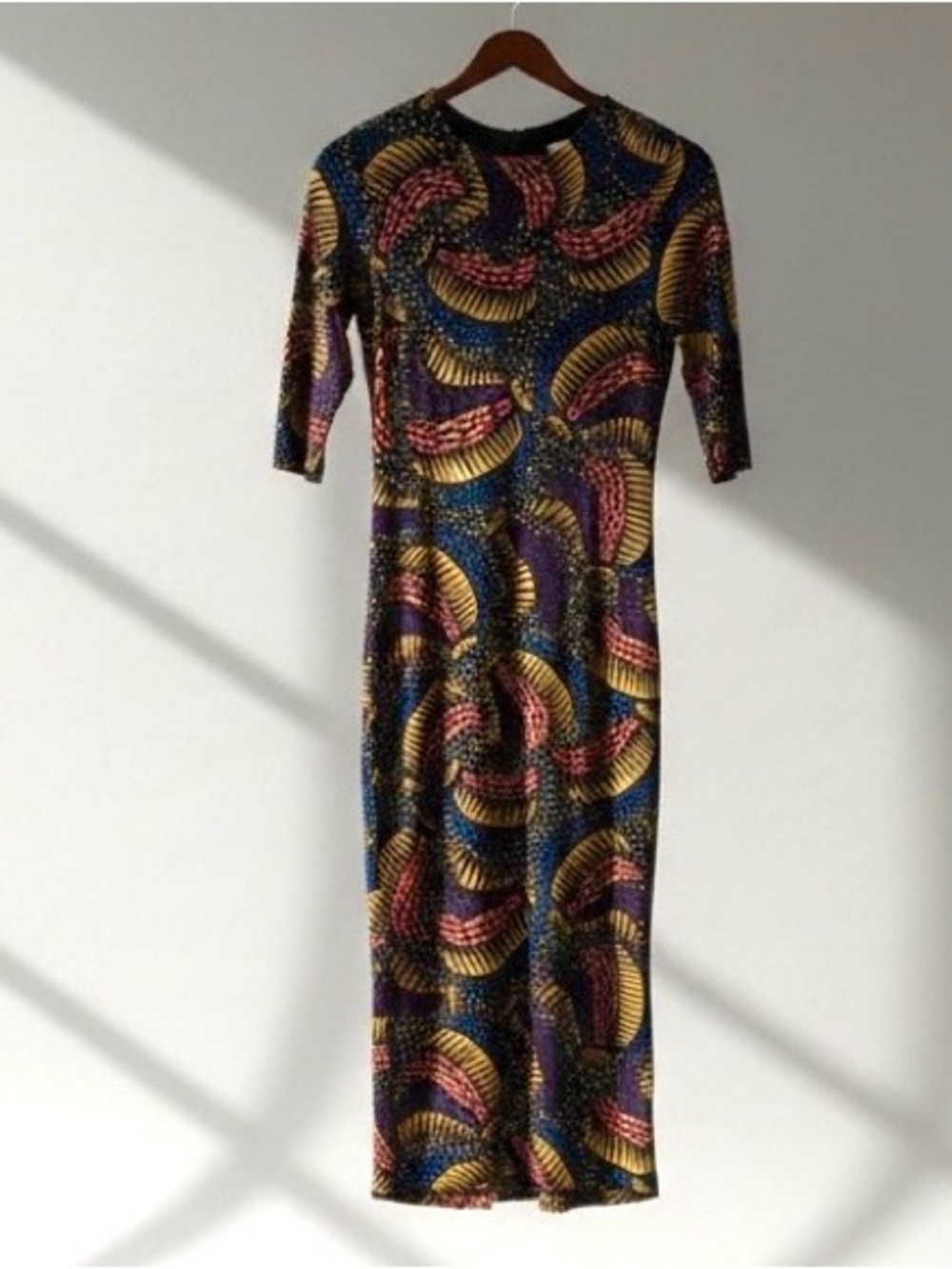 FARM FARM Rio Wild Bananas Jersey Midi Dress Size XS Retail $245